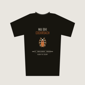 Mai Bhi Cockroach graphic t-shirt - black cotton unisex tee