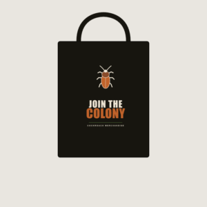Join the Colony cockroach canvas tote bag - black